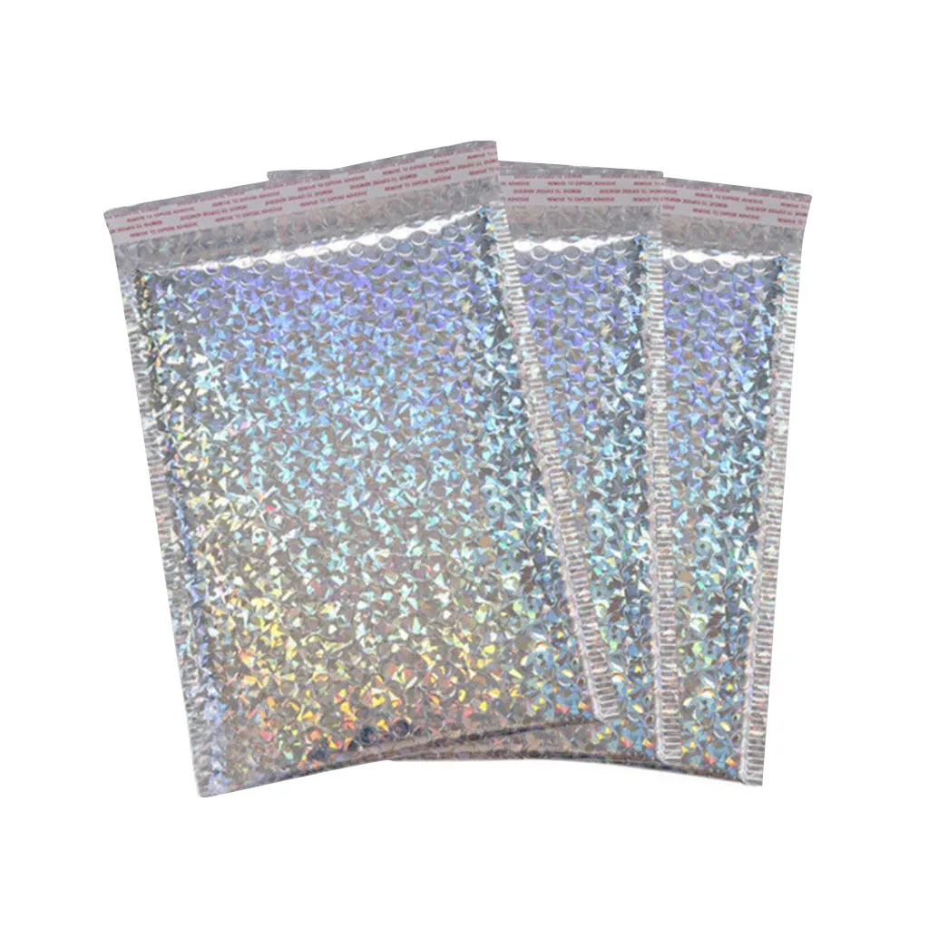 

Speedy Mailers 50PCS Laser Silver Mailing Envelope Bags Waterproof Courier Bags Bubble Mailers Padded bubble Envelopes Bag