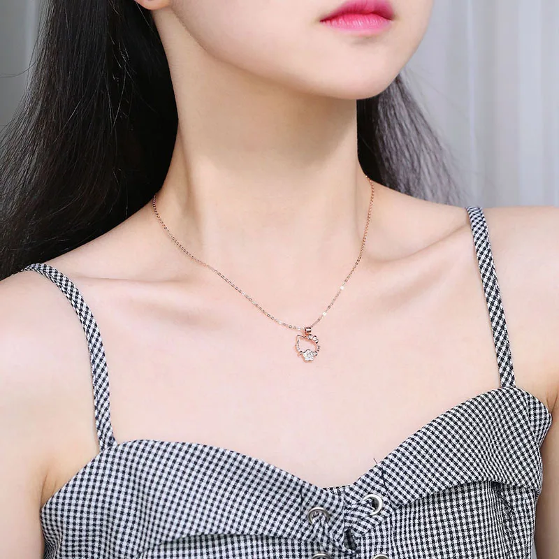 Ожерелье женское корейский популярный котенок Подвеска модная дикая кошка 14
