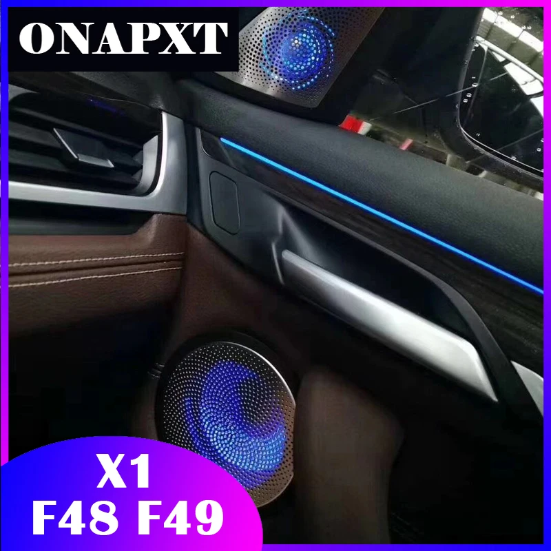 

For BMW X1 F48 F49 Front Rear Loudspeaker Tweeter Midrange Treble Speaker Cover Luminous Atmosphere Lamp Ambient Light