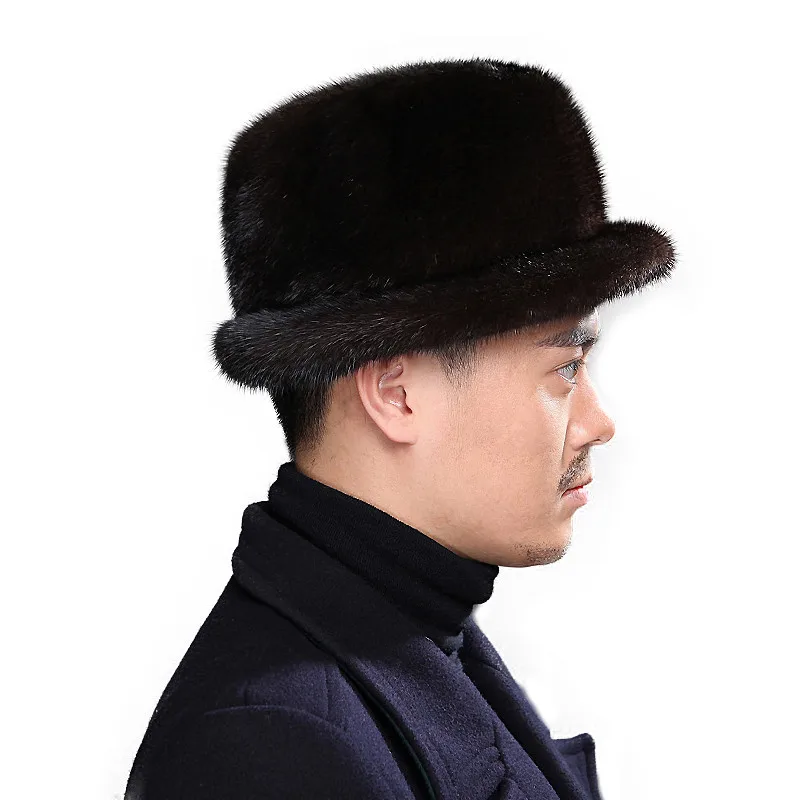 2019 мужские модные кепки норковая меховая шапка s Горячая зима Supere шоу норковый