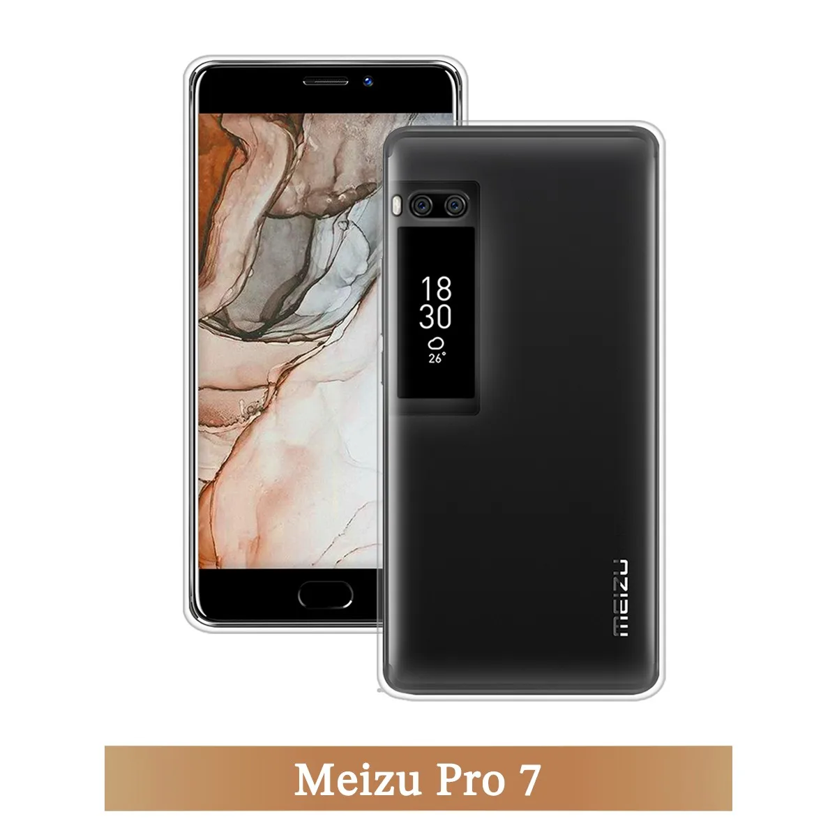 Чехол для Meizu Pro 7 силиконовый прозрачный тонкий защитный чехол-накладка |
