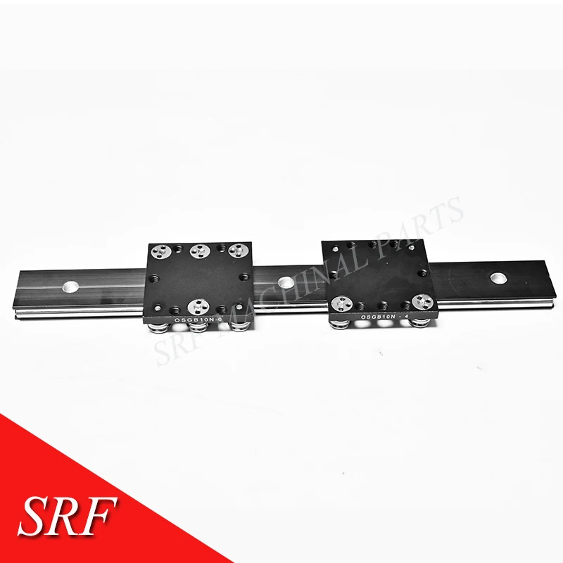 30mm width Aluminum roller linear guide rail OSGR10N L=300/350mm Dual axis linear guide with OSGB10N slide block for CNC