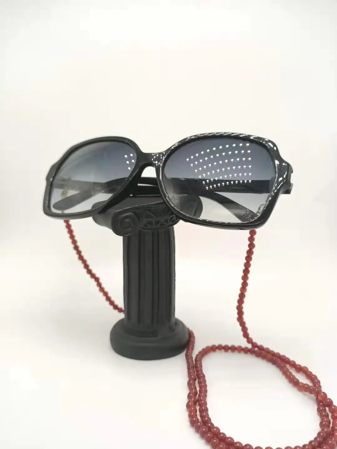 Цепочка для очков из красного нефрита с бусинами 61 см 24 дюйма женщин ремни