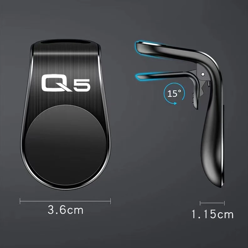 Металлический магнитный автомобильный держатель телефона для Audi Q5 2016 2017 2018
