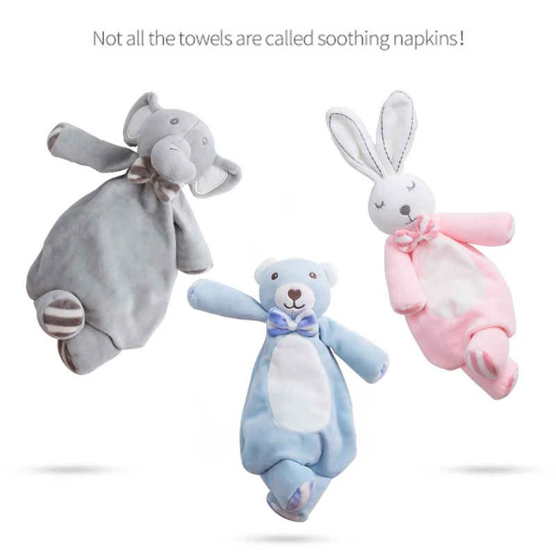 

Baby Stuffed Animal Toys Soft Plush Pulpos Reversibles Bunny Toy Baby Rattles Toys For Newborns Comfort Kids Toys Soothing Towel