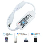 Мини Wi-Fi светодиодный регулятор яркости 5-28 в приложение для телефона Amazone Alexa Google Home Голосовое управление для одноцветной светодиодной ленты