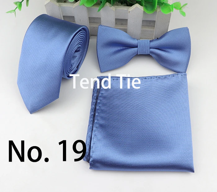 Strip Colorful Neck Tie Set For Men Slim Necktie Bowtie Handkerchief Suit Ties Cravat Butterfly Corbatas