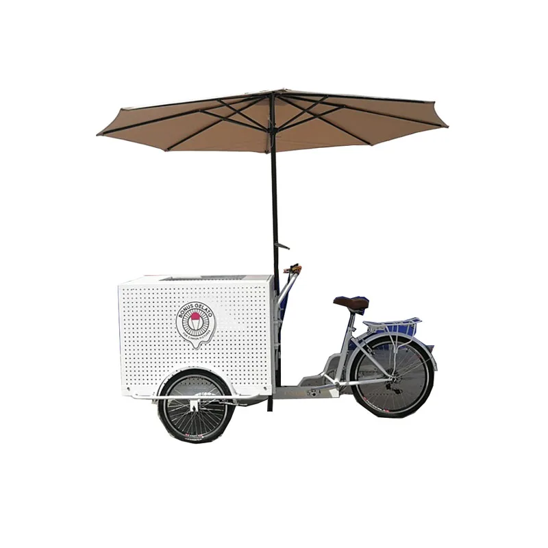 

2021 Педальный или Электрический трехколесный велосипед для взрослых, трехколесный грузовой велосипед, мобильная уличная тележка для фаст-ф...