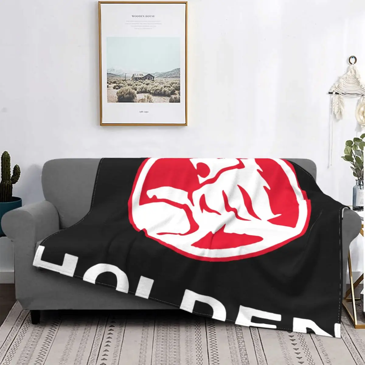 

Holden-Manta de beisbol с логотипом coche, Edredon a cuadros, ropa de cama de algodón, Gm