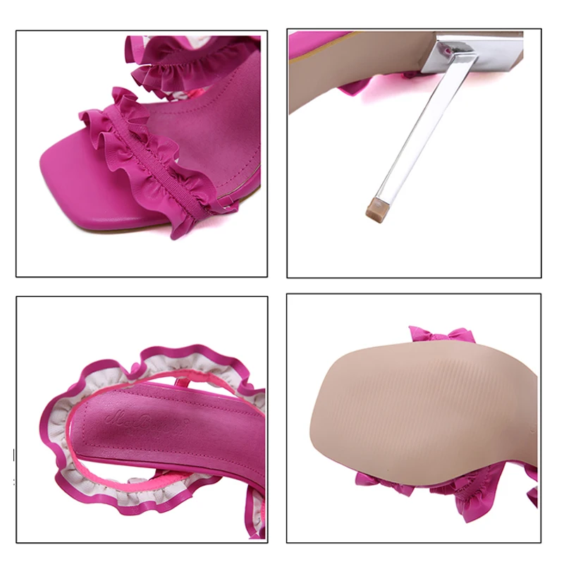 

Women Shoes Sexy High Heels Women Pumps Sandals 2021 Party Female Heels Square Toe High-Heeled Sandals Women Summer Footwear
