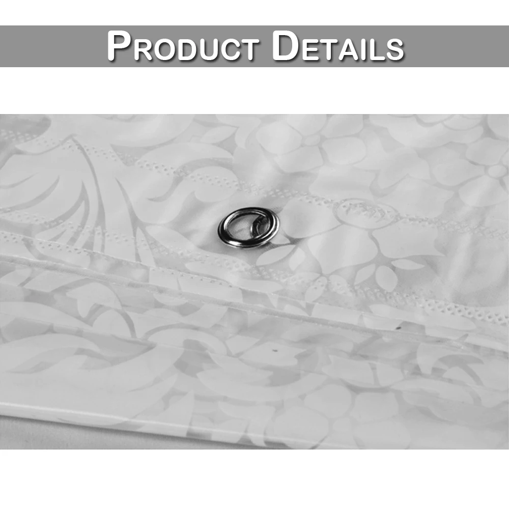 Новая модная занавеска для душа из PEVA водонепроницаемая ванной с цветочным