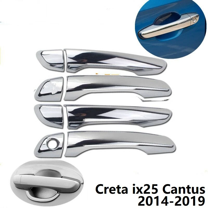 8 шт. хромированная накладка на дверную ручку для Hyundai Creta Ix25 Cantus 2014 2019|Внешние