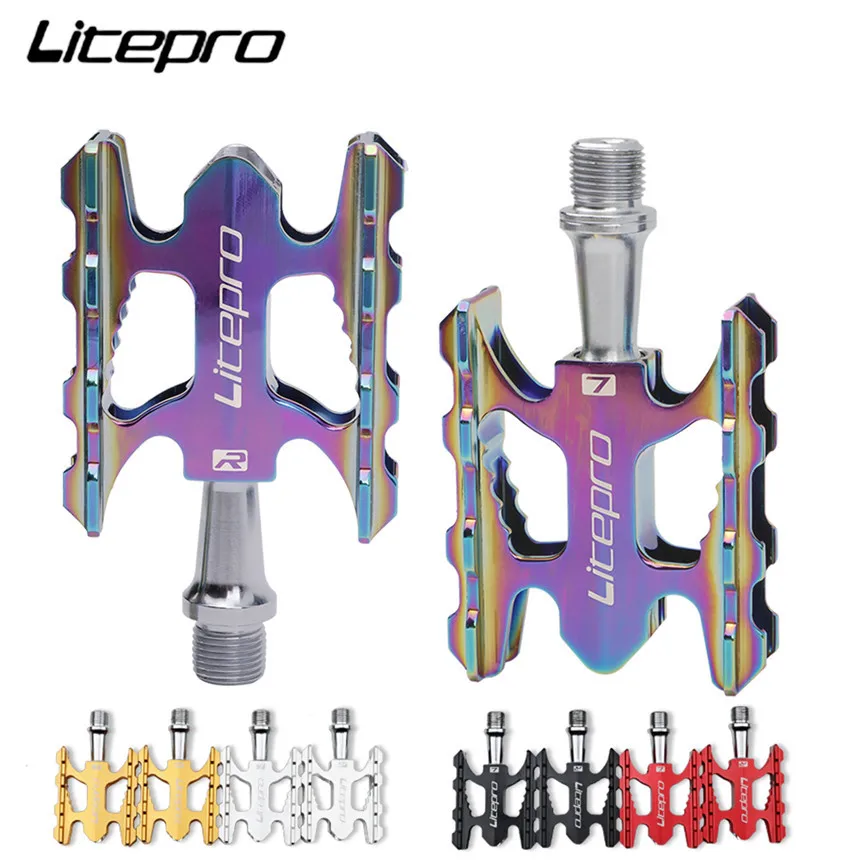 Litepro K3 Folding Bike Pedal Sealed Bearing For Brompton Fnhon Aluminum Alloy Non-slip MTB Road BMX Universal Bicycle Pedals