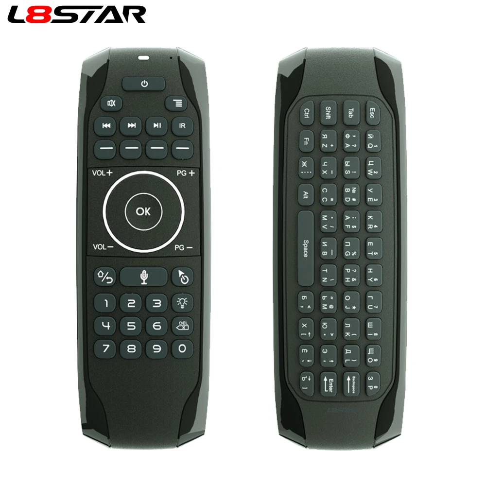 

Russian Mini keyboard G7V Backlit Voice Search Smart Air Mouse Gyroscope IR Learning 2.4G Wireless remote for Android TV BOX