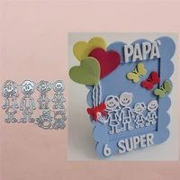 new 6pcs boy girl pig metal cut dies stencils for scrapbooking stampphoto album decorative embossing diy paper cards