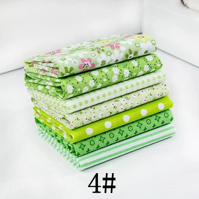 4 7pcs 25X25cm 25x25 см или 10x10 см хлопчатобумажная ткань с принтом для шитья стеганые ткани для лоскутного рукоделия аксессуары ручной работы T7866 - Цвет: 4 7pcs 25X25cm