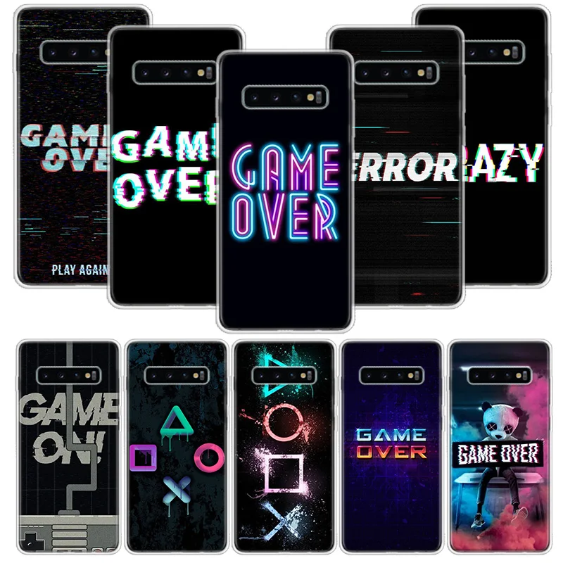 Чехол Game over для телефона Samsung Galaxy S10 S20 S21 S9 S8 S7 Note 10 20 9 8 FE J4 J6 Ultra Plus Lite Pro + Edge |