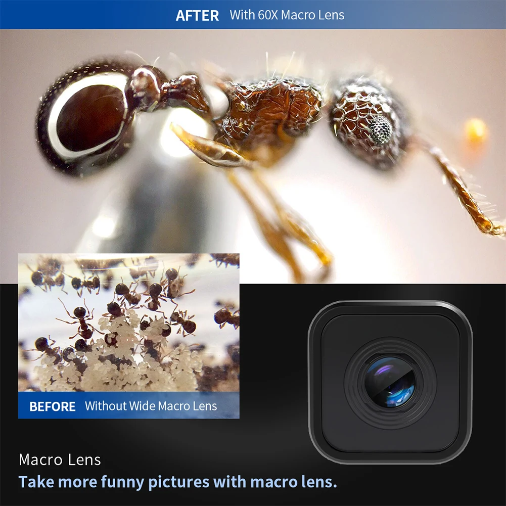 Универсальный объектив для макросъемки аксессуары объектива Макро HD со световым