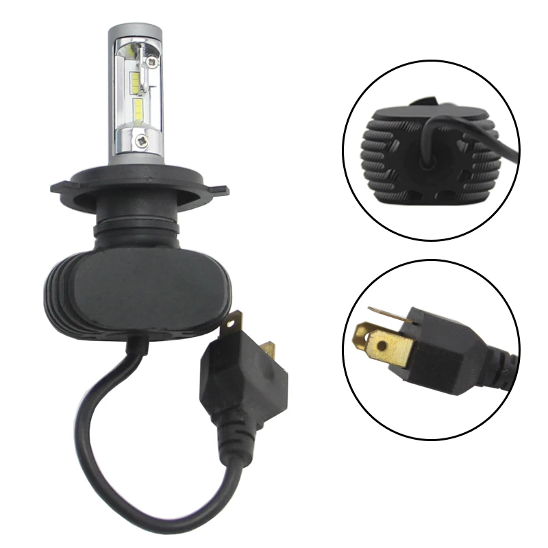 SHUOKE S1 Led H4 LED Car Headlight 50W 8000LM Automobile Bulb Chips CSP 6000K 2PCS Auto Fog Lamp Free Shipping | Автомобили и