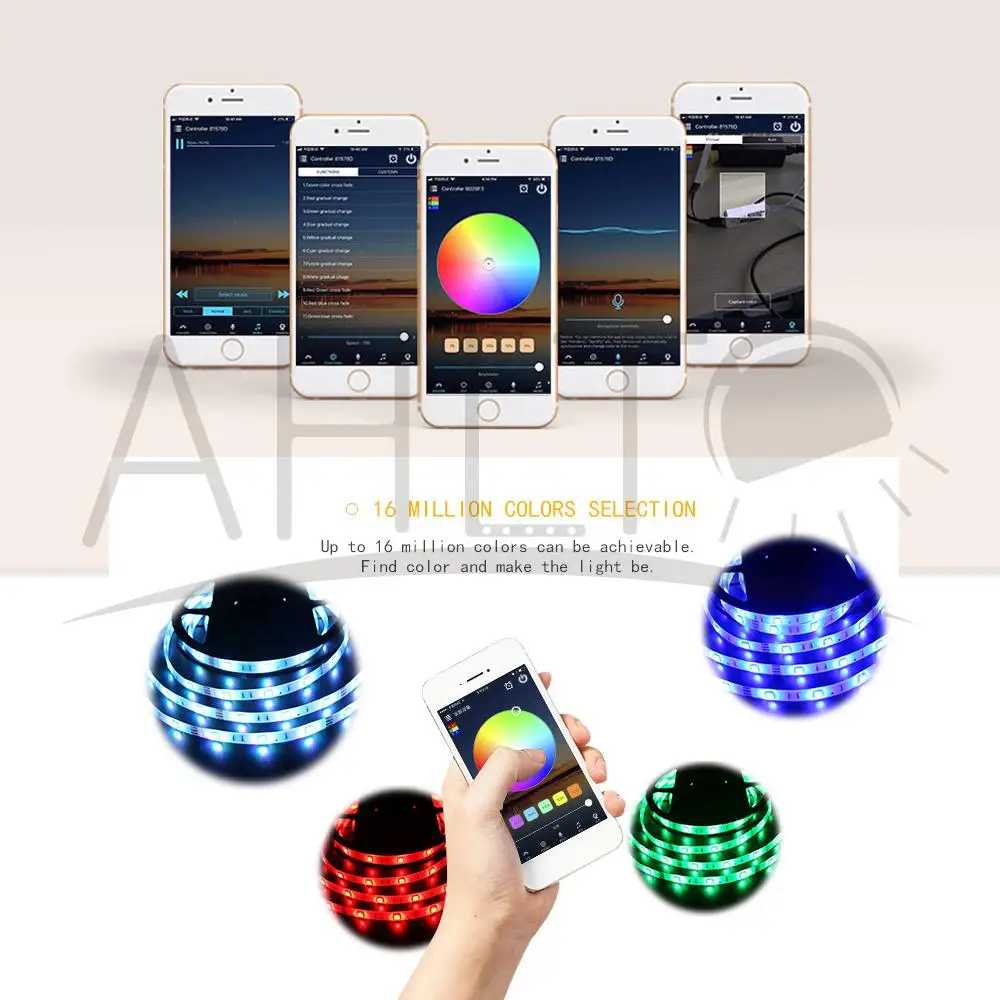 Светодиодная лента с Wi Fi SMD 2835 RGB 12 В постоянного тока настольные потолочные лампы