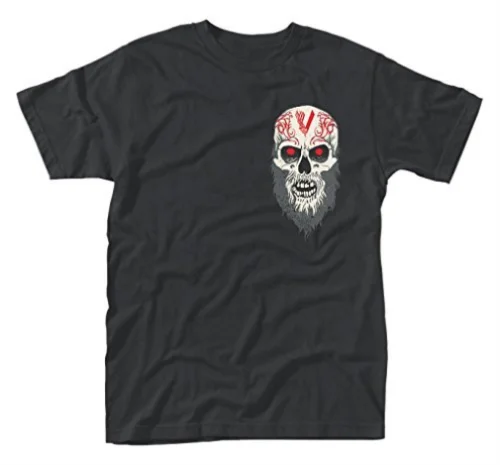 VIKINGS-SKULL - S Tshirt NEW Cool Casual pride t shirt men Unisex Fashion tshirt free shipping funny tops 100% Cotton Tee Tops |