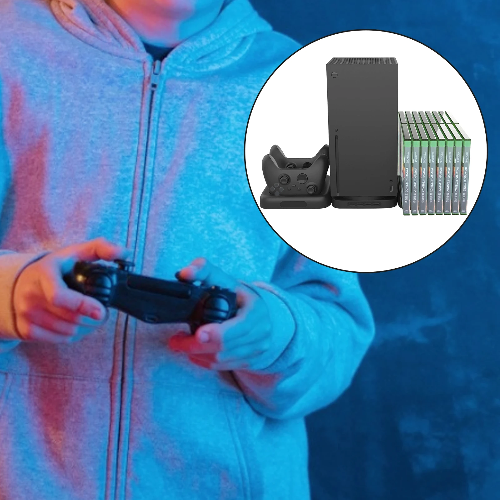 3 в 1 для игровой консоли Xbox Series X USB2.0 двойной контроллер зарядное устройство