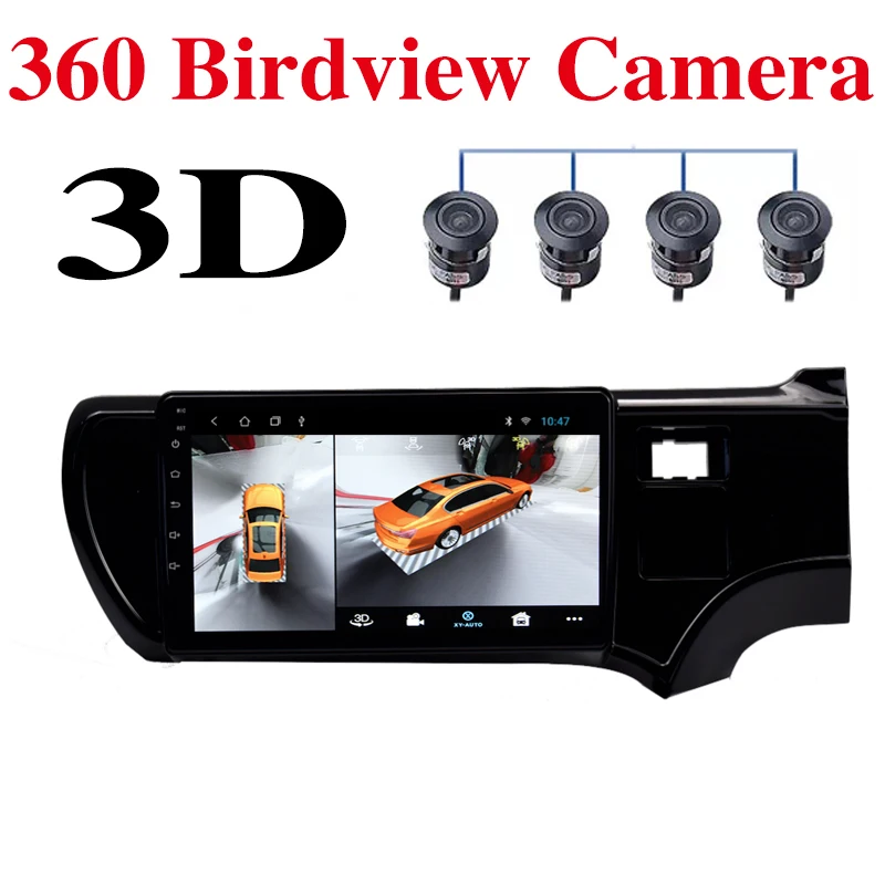 

For TOYOTA Aqua Prius C NHP Car Multimedia GPS Radio Navigation NAVI Player Integrated CarPlay 360 BirdView 3D