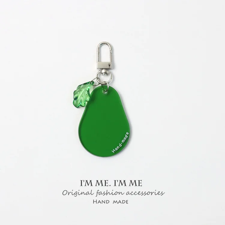 Брелок с фруктами Персиком авокадо прозрачный милый подходит для подвесок