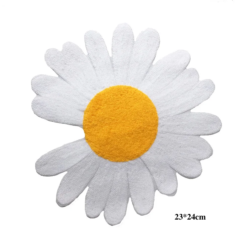 1 шт. Лидер продаж Белыми маргаритками для вышитые нашивки цветы одежды