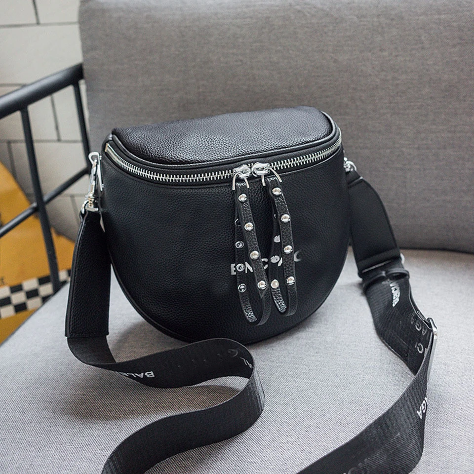 black with letter Oswego, модные кожаные сумки-ведро для женщин, роскошные сумки с буквенным принтом, сумка через плечо, женские сумки через плечо, Прямая поставка - Цвет: black with letter