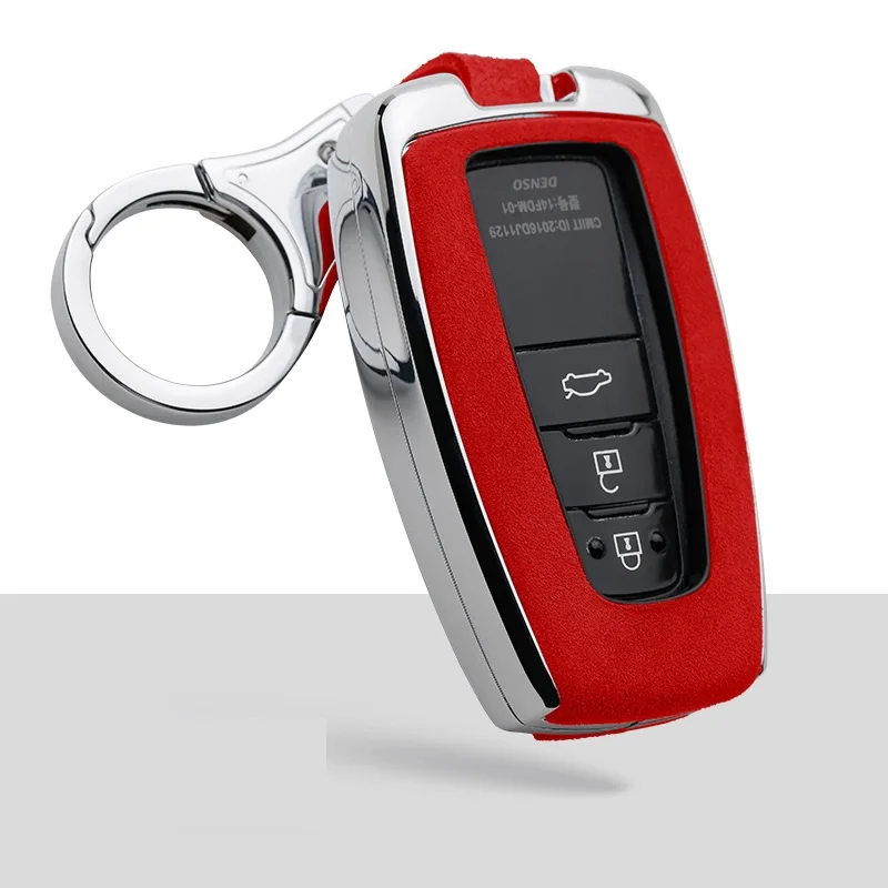 Автомобильный Гальванизированный сплав и кожа чехол для ключей Toyota Camry Corolla C HR CHR