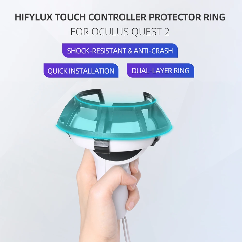 

Anti-collision Protection Frame Set Handle Cover For Oculus Quest 2 VR Headset Touch Controller Protective Case Grip Bumper