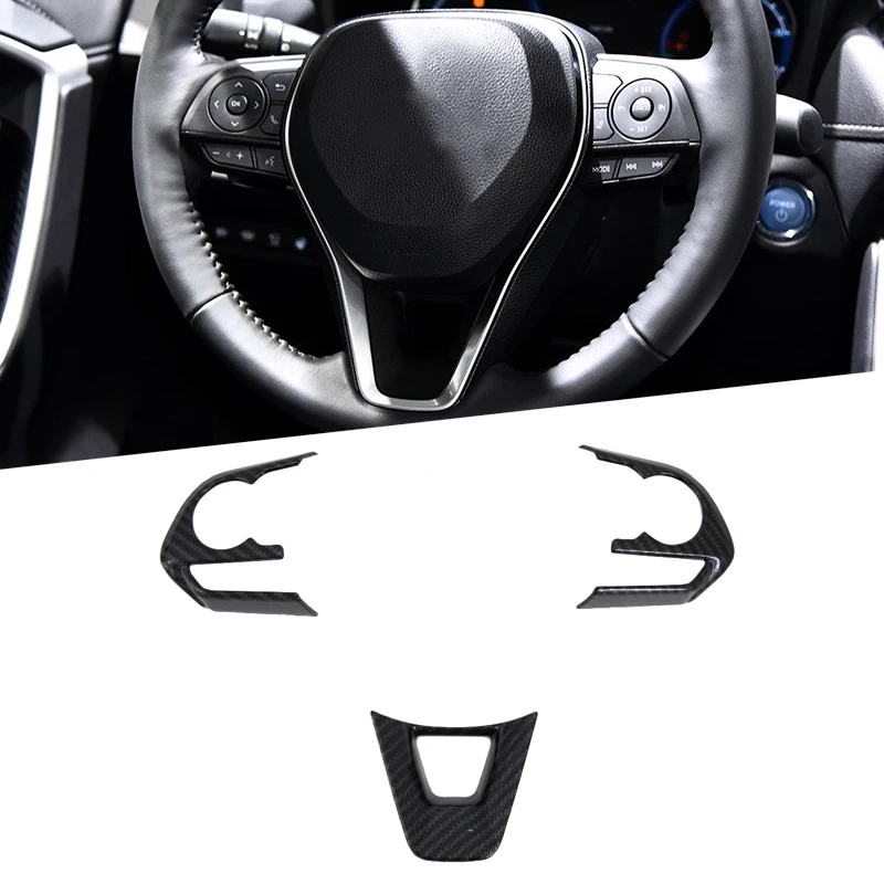 Для Toyota Rav4 Rav 4 2019 2020 углеродное волокно Автомобильное рулевое колесо защитный