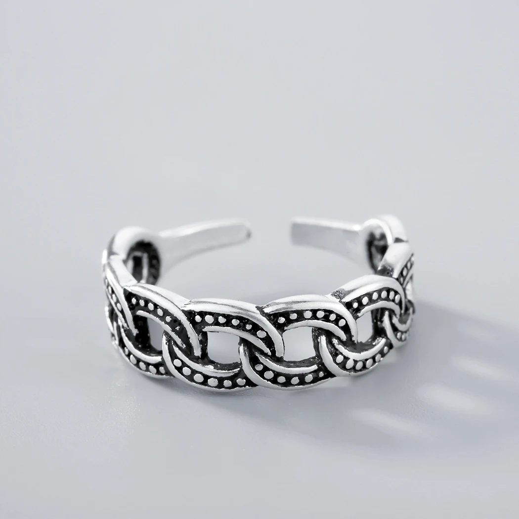 Женское кольцо в стиле ретро простое Открытое ручной работы тайского Ретро