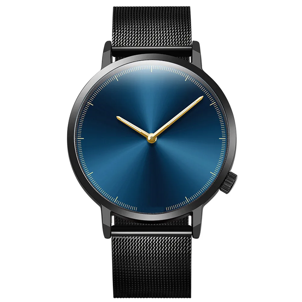 

Quartz Watch Simple Round Dial Stainless Steel Mesh Watch for Men 2021 Fashion Classic Wristwatch Montre Femme Drop Shipping