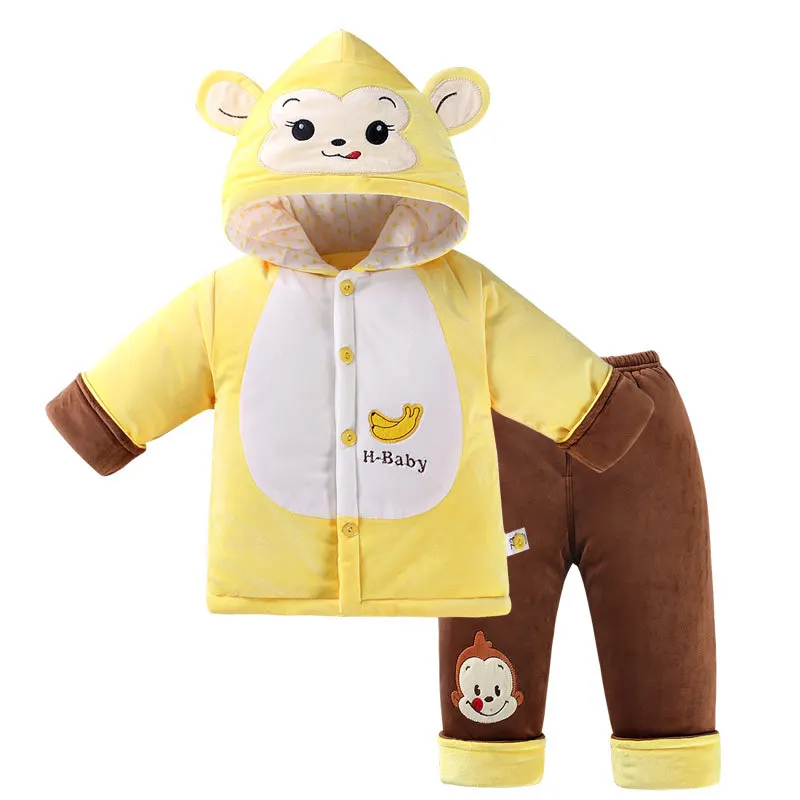 Одежда для малышей 2020 зиму младенцев и с рисунками зверей из мультфильмов детей