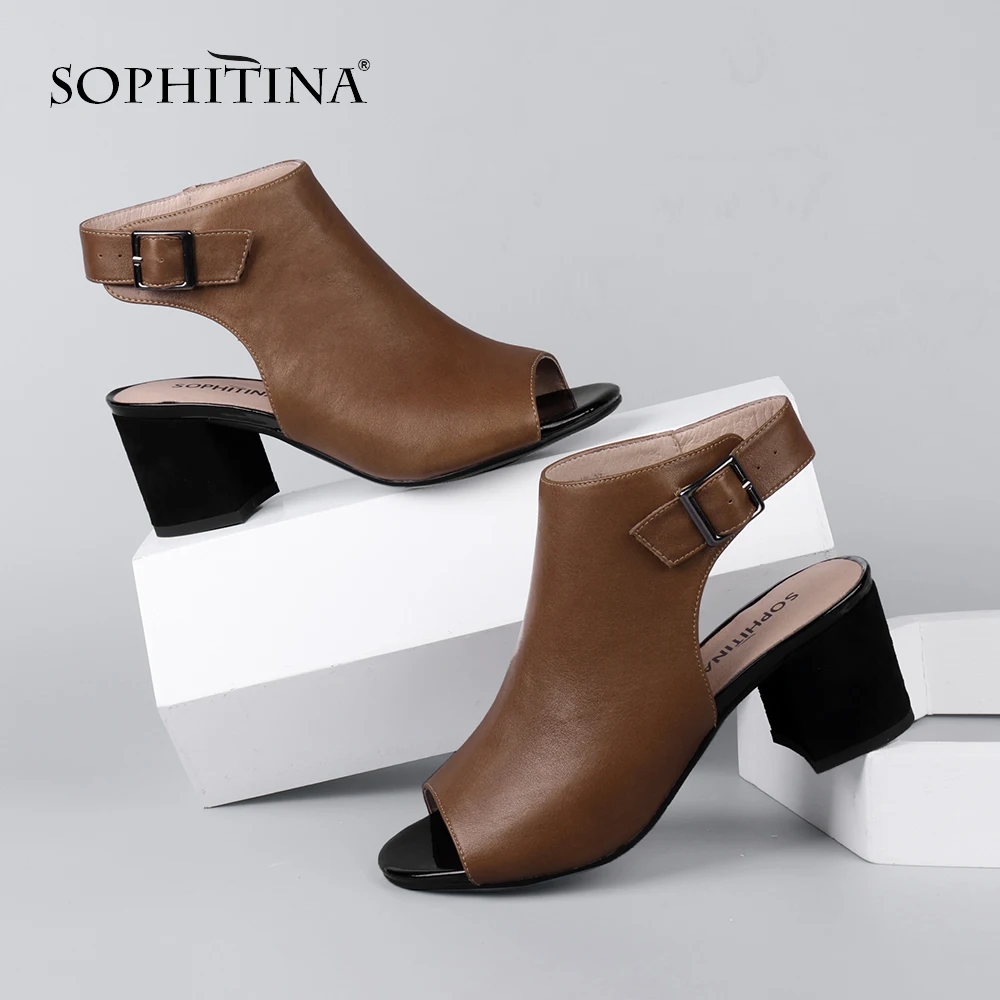 SOPHITINA/модные женские босоножки с круглым носком Высококачественная удобная