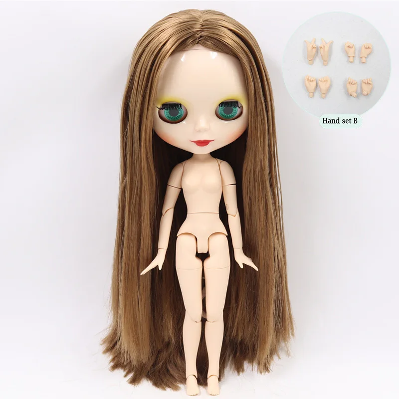 like the picture Ледяной обнаженный завод Blyth кукла No.280BL0444 коричневый длинные волосы подходит для изменения игрушки белая кожа Neo - Цвет: like the picture