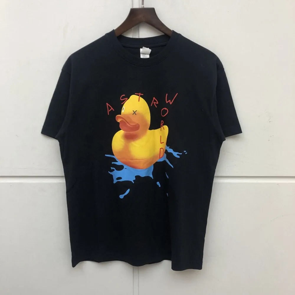 Футболки с желтой уткой Тревис Скотт Европейский мир мужские и женские футболки