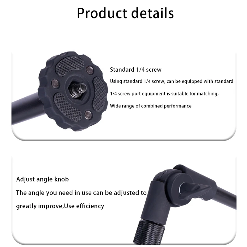 

Standard 1/4 inch Screw Compatible with Most Devices Avoid Device from Falling Foldable Metal Bracket Convenient toCarry