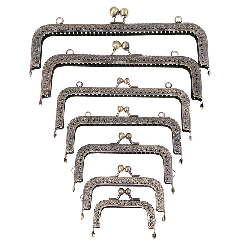 7Sizes Square Metal Frame Kiss Clasp Lock For Handle Bag Purse Accessories DIY | Багаж и сумки