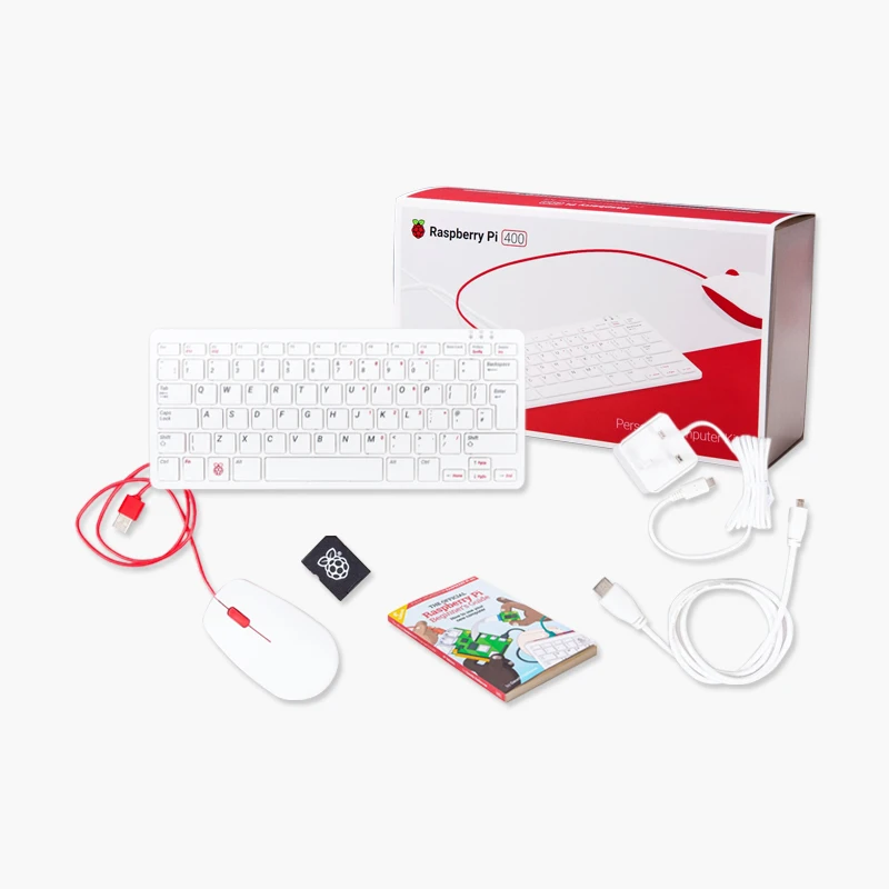 Персональный компьютерный набор Raspberry Pi 400 четырехъядерный 64-битный процессор 4