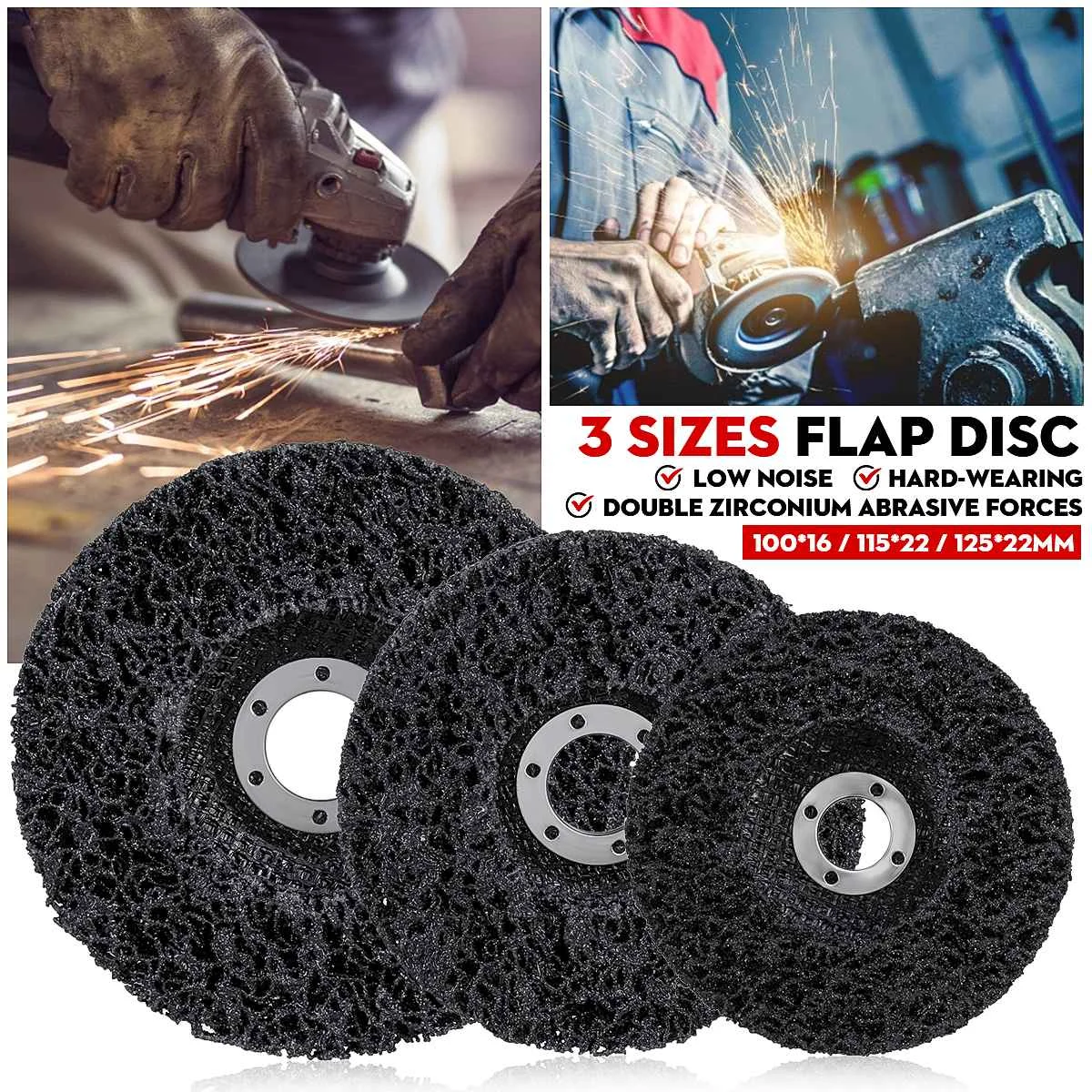 

3Pcs Polishing Pad Discs Pad Poly Strip Disc Abrasive Strip Wheel Paint Rust Removal Clean Grinding Wheels Angle Grinder