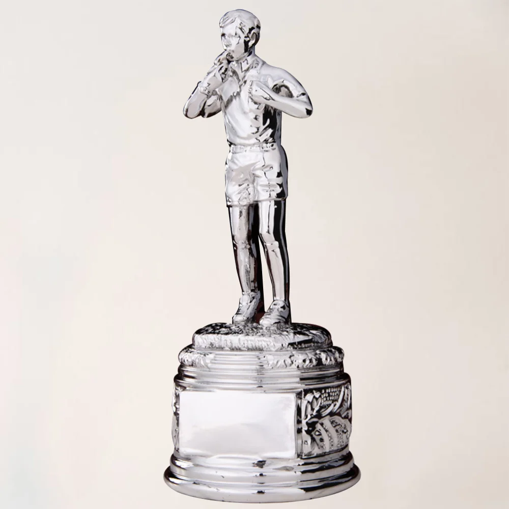 

1PC Resin Football Referee Trophy Competitions Judge Award with Base for School Company (Golden)