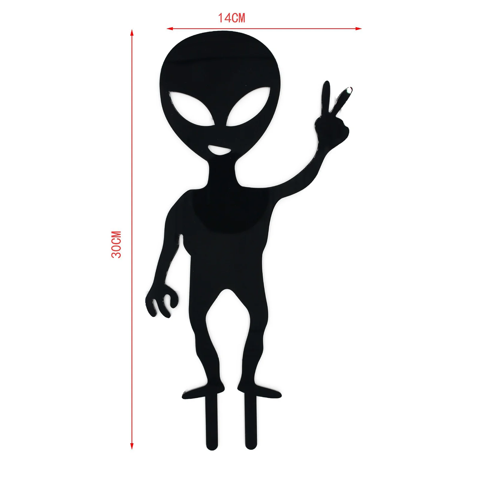 

Acrylic Hollow Out Black Alien Ornaments Backyard Lawn Stakes Yard Art Outdoor Garden Backyard Decorations Family Ornaments