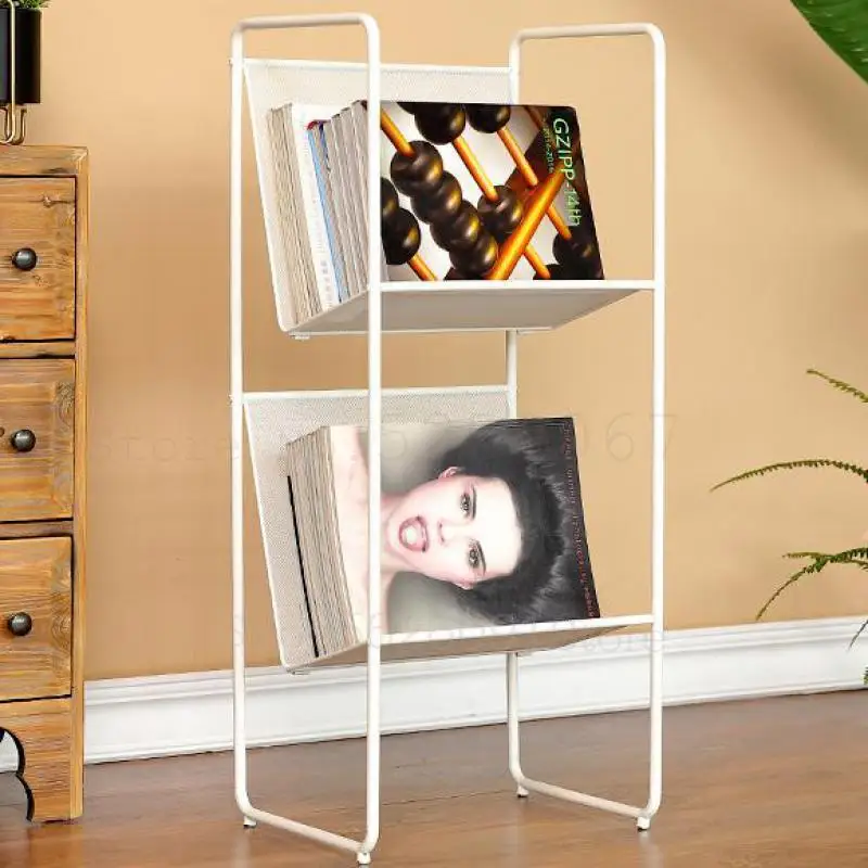 Bookshelf shelf wrought iron student desk book storage rack floor stand simple narrow small bookshelf |