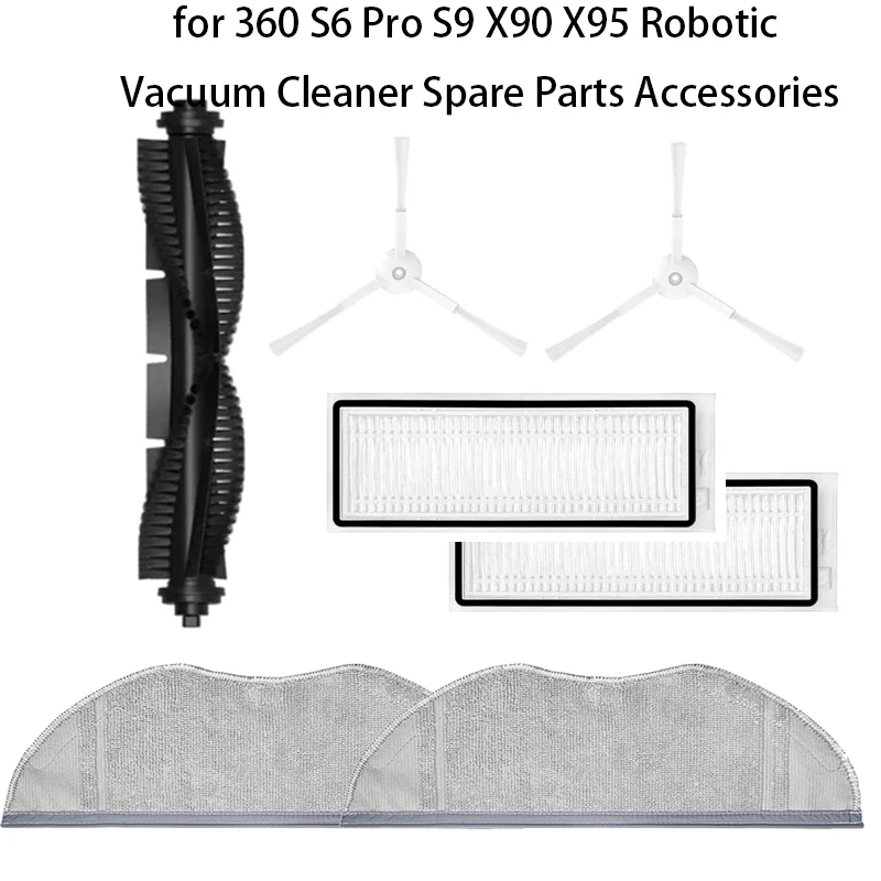 HEPA ролик для фильтра основная щетка боковая тряпка швабры 360 S6 Pro S9 X90 X95 аксессуары