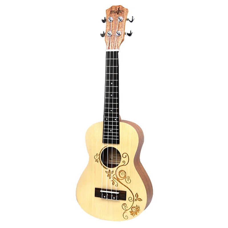 Ordinary Ukulele 2" Гавайские гитары укулеле концертная акустическая мини-гитара палисандр гриф 4 струны ель деревянная резьба электрический Ukelele встроенный пикап эквалайзер - Цвет: Ordinary Ukulele