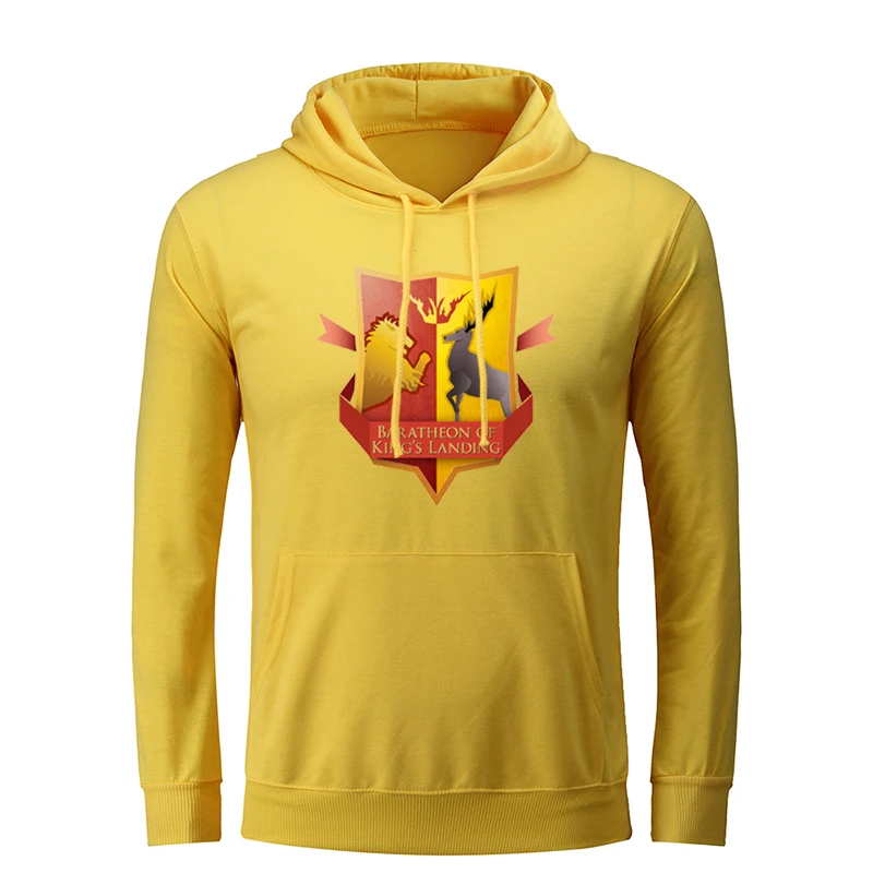 Bucks Game of Thrones House Baratheon Storm's End Ours Is the Fury Men Graphic Hoodie Sweatshirt Strings Hooded Pullover Gift | Мужская