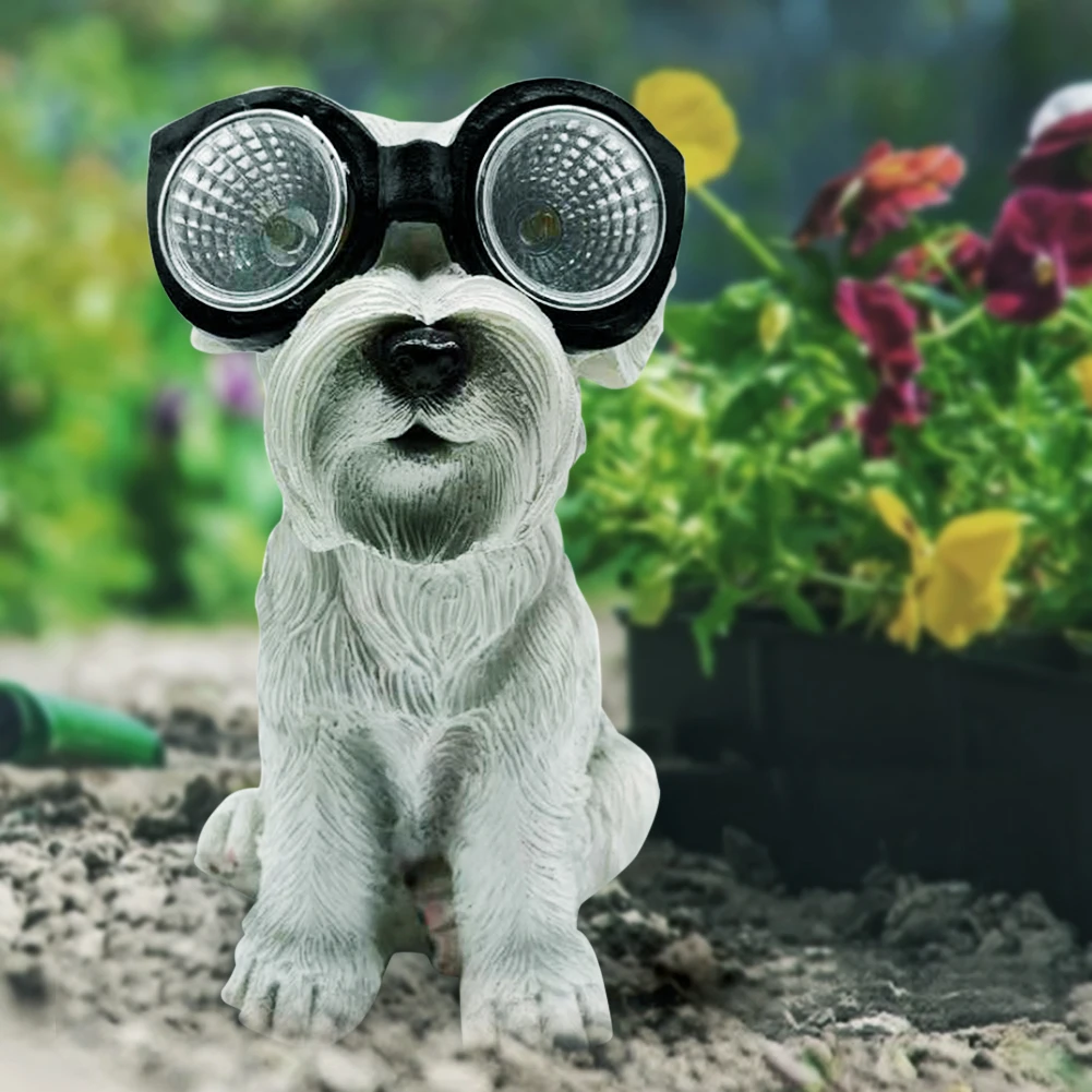 

Светодиодный ная полимерная фигурка собаки на солнечной батарее, художественный ландшафтный светильник для улицы, сада, газона, двора, деко...